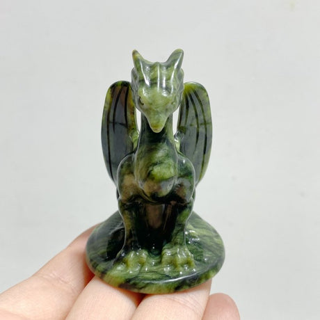 Green Jade Flying Dragon Carving Wholesale - Wholesale Crystals