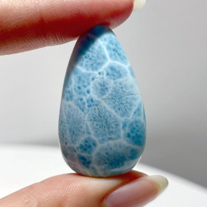 High Quality Larimar Waterdrop Shape Diy Pendant Dominican Republic Larimar - Wholesale Crystals