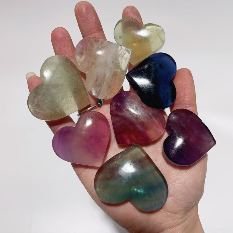 High Quality Rainbow Fluorite Heart Wholesale -Wholesale Crystals