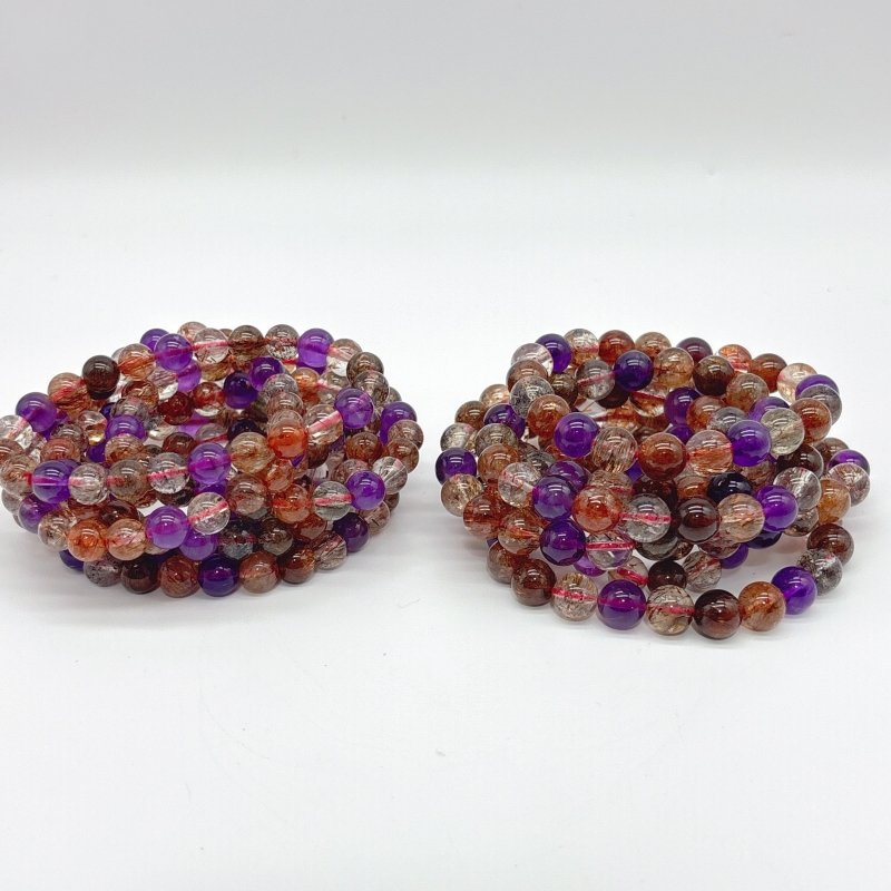 High Quality Rutile Mixed Amethyst Mixed Black Mica Bracelet Wholesale - Wholesale Crystals