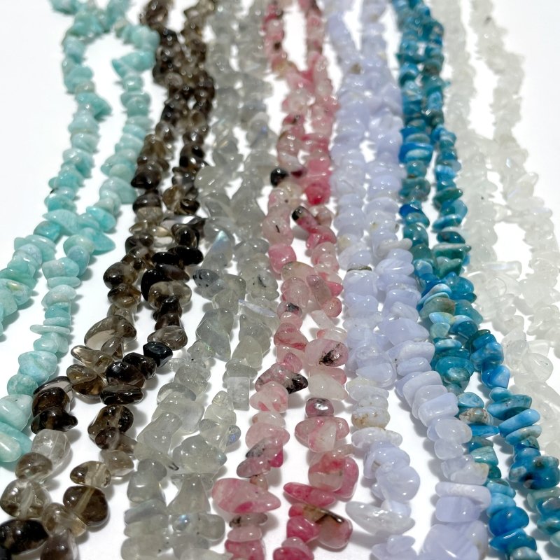 Irregular Crystal Chips Stone DIY Amazonite Smoky Quartz Loose Beads #3 - Wholesale Crystals