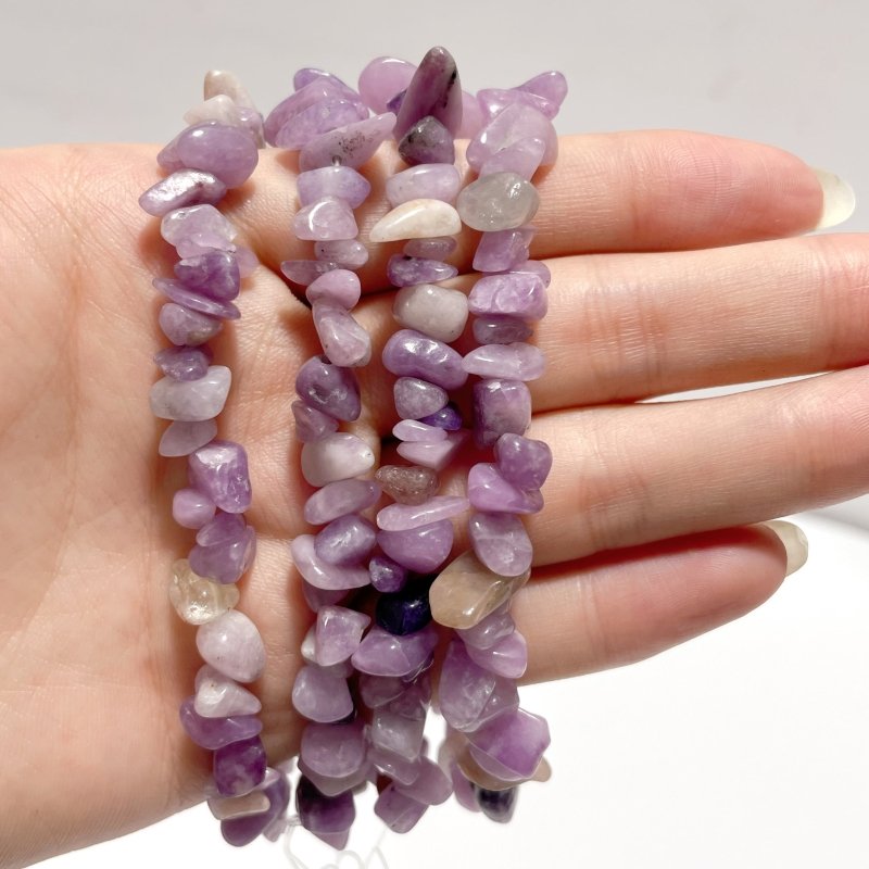 Irregular Crystal Chips Stone DIY Black Tourmaline Lepidolite Loose Beads #5 - Wholesale Crystals