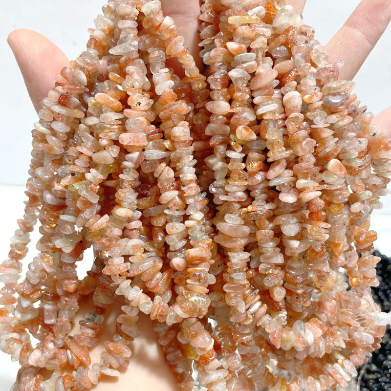 Irregular Crystal Chips Stone DIY Bracelet Wholesale Sunstone Gold Sheen Obsidian - Wholesale Crystals
