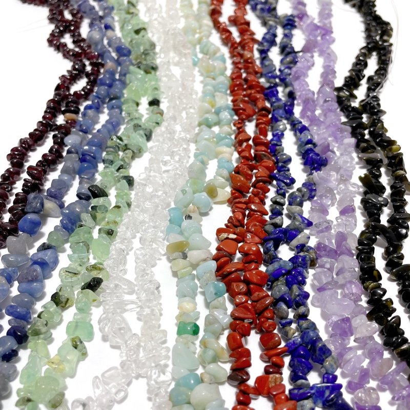 Irregular Crystal Chips Stone DIY Garnet Prehnite Amethyst Loose Beads #4 - Wholesale Crystals