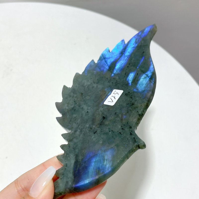 Labradorite Angel Wing Carving With Stand - Wholesale Crystals