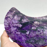 Large Charoite Moon Carving With Stand 5 -Wholesale Crystals