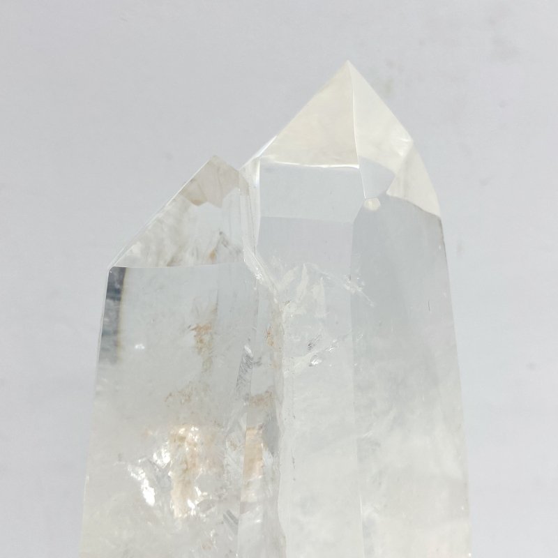 Large Clear Quartz Double Point Raw Bottom With Stand -Wholesale Crystals
