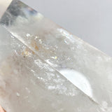 Large Clear Quartz Point Raw Bottom With Stand B2 -Wholesale Crystals