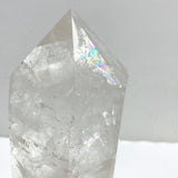 Large Clear Quartz Point With Rainbow Raw Bottom With Stand B1 -Wholesale Crystals