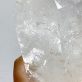 Large Clear Quartz Point With Rainbow Raw Bottom With Stand B1 -Wholesale Crystals