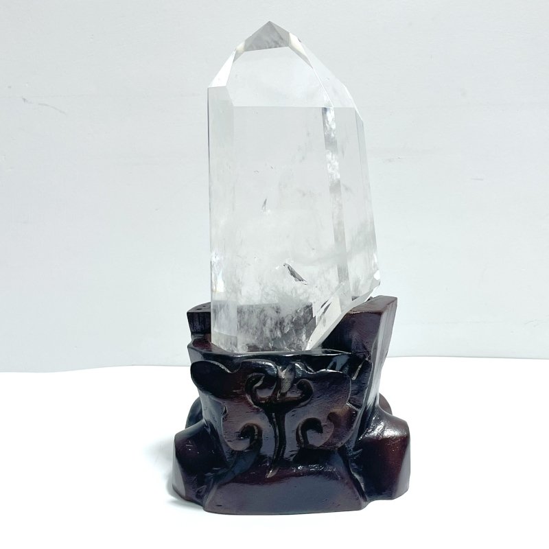 Large Clear Quartz Tower Point Ornaments With Stand - Wholesale Crystals