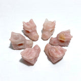 Mini Pink Opal Howlite Dragon Head Carving Wholesale - Wholesale Crystals