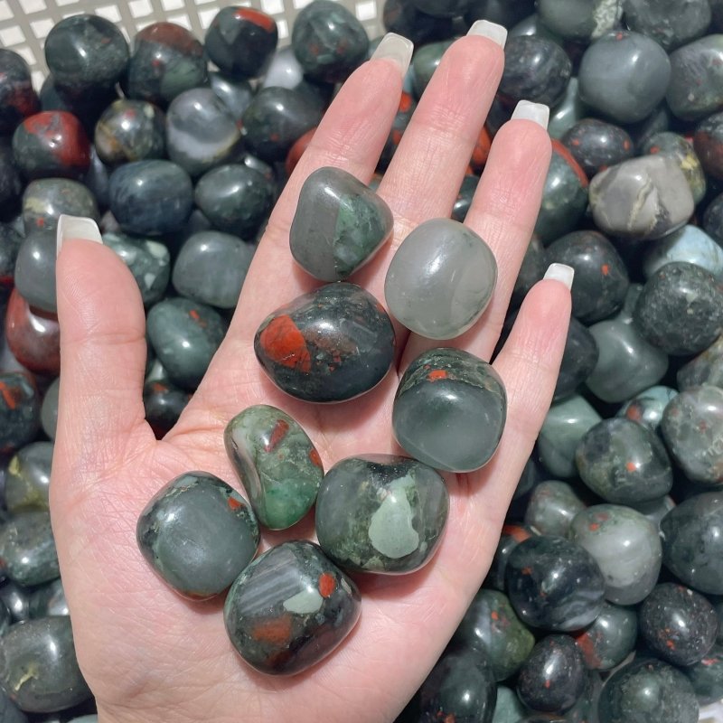 Natural Africa Blood Stone Tumbled Wholesale - Wholesale Crystals