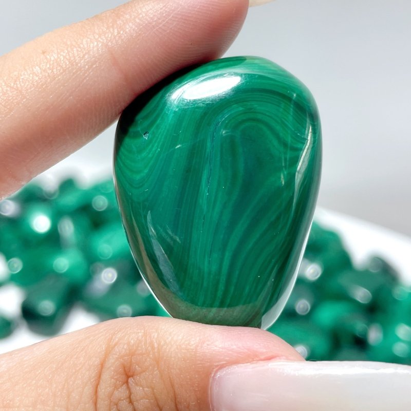 Natural Beautiful Malachite Tumbled Wholesale - Wholesale Crystals