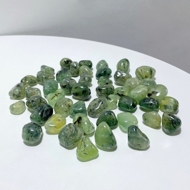 Natural Green Prehnite Tumbled Wholesale - Wholesale Crystals