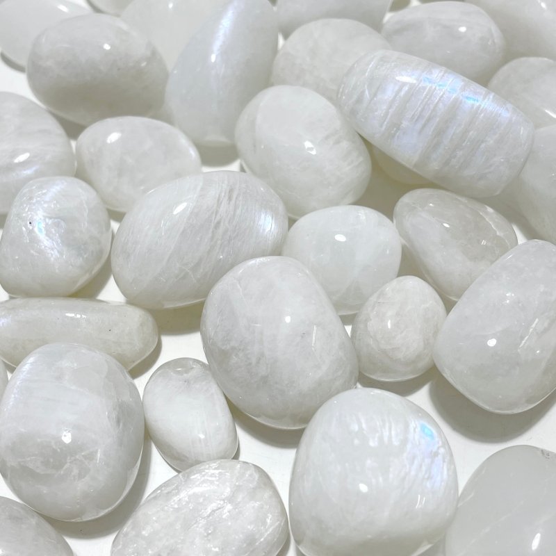 Natural Sri Lanka White Moonstone Tumbled Wholesale - Wholesale Crystals