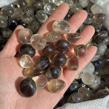 Normal Quality Smoky Quartz Tumbled Wholesale(With Crack) - Wholesale Crystals