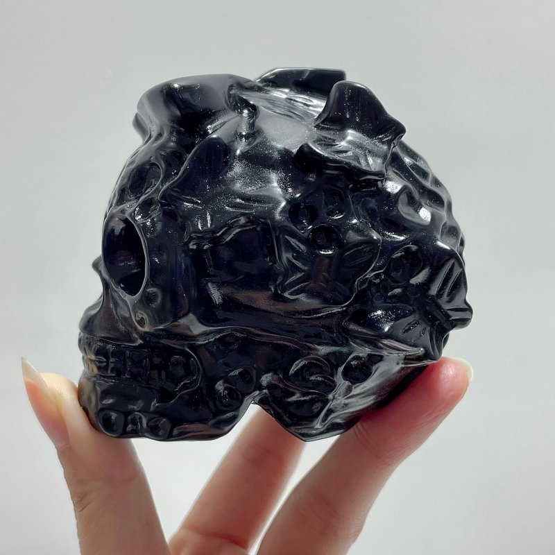 Obsidian Butterfly Skull Carving Wholesale - Wholesale Crystals