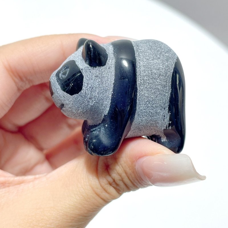 Obsidian Panda Carving Wholesale - Wholesale Crystals