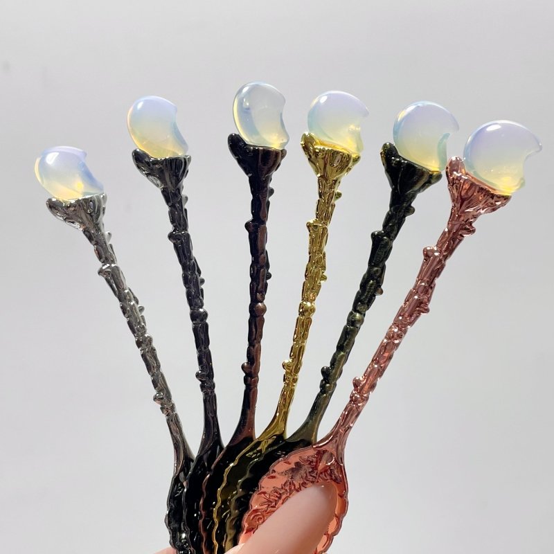 Opalite Mini Moon Coffee Spoon Wholesale - Wholesale Crystals