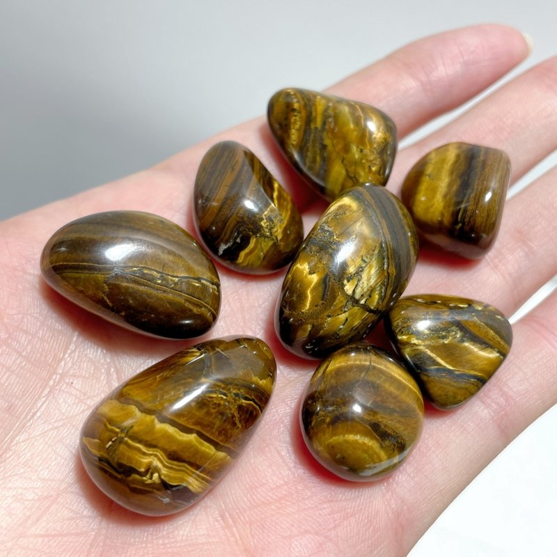 Polished Yellow Tiger Eye Chips Tumbled Wholesale - Wholesale Crystals