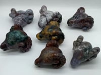 7 Pieces Ocean Jasper Goat Head Carving -Wholesale Crystals