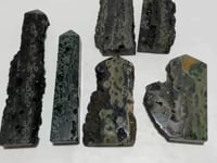 6 Pieces High Quality Large Green Sea Jasper Druzy Tower