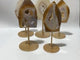 5 Pieces Beautiful Yellow Agate Geode Arrow Head With Stand