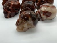 10 Pieces Carnelian Large Skull Carving