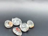5 Pieces Dolphin Garden Quartz Inner Scene Crystal Carving
