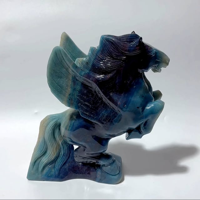Beautiful Large Trolleite Pegasus Carving