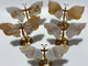 5 Pairs Sakura Flower Agate Butterfly Wing With Stand