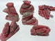6 Pieces Pink Opal Bird Carving