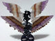 2 Pairs Amethyst Mixed Agate Demon And Angel Symmetry Wing Carving With Stand