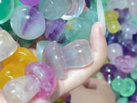 Small Colorful Fluorite Mushroom Carving Wholesale