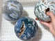 3 Pieces Large  Geode Moss Agate Large Sphere