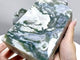 3 Pieces Large Druzy Moss Agate Geode Four-Sided Tower