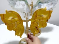 2 Pairs Butterfly Wing Carving With Stand Mookaite And Agate
