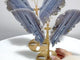 2 Pairs Stripe Agate Symmetry Butterfly Carving With Stand