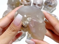 12 Pieces Sakura Agate Skull Carving