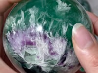 10 Pieces Large Beautiful Feather Fluorite Sphere