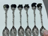 Gold Sheen Obsidian Silver Coffee Spoon Wholesale