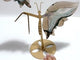 Stripe Agate Symmetry Butterfly Wing Carving With Stand