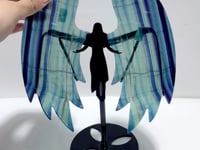 Beautiful Fluorite Angel Wing Carving With Stand