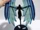 Beautiful Fluorite Angel Wing Carving With Stand