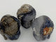 3 Pieces Volcano Agate Buddha Head Carving(UV-Reactive)
