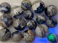 16 Pieces Volcano Agate Sphere(UV-Reactive)