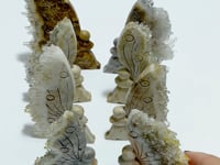 8 Pieces Clear Quartz Cluster Butterfly Fairy Carving