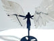 Unique Smoky Quartz Angel Carving Wing With Stand