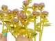 16 Pieces Deep Pink Rose Quartz Rose Flower Carving
